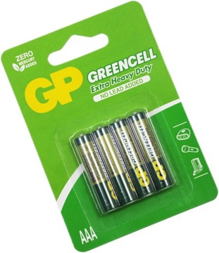 BATERIA MAŁA GREENCELL TYP AAA 1,5V 4 SZT GP