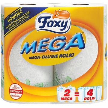 RĘCZNIK PAPIEROWY KUCHENNY FOXY MEGA DŁUGIE 2ROLKI