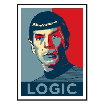 Поп-арт постер Spock Logic Star Trek