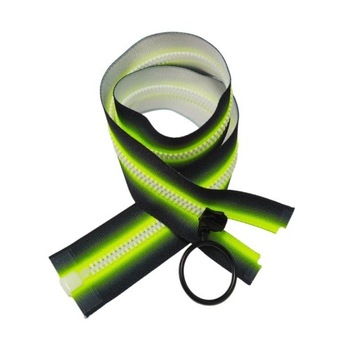 Zamek Błyskawiczny 70 cm Kolor Neonowy Żółty i Czarny Rozdzielczy Kostkowy