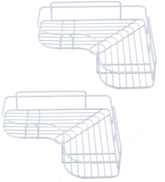 PÓŁKI DO ŁAZIENKI BIAŁE SAMOPRZYLEPNE ŁAZIENKOWE BEZ WIERCENIA NAROŻNE