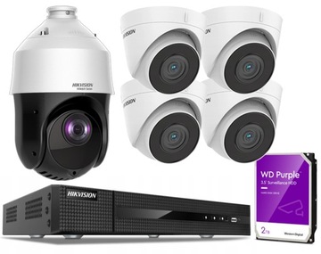 ZESTAW MONITORINGU KAMERA PTZ IR100m IP + 4x 4MPx