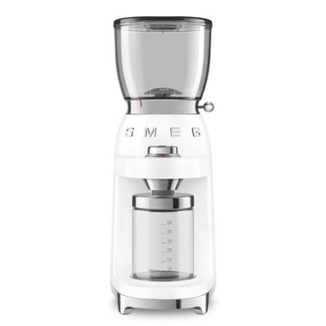 SMEG Elektryczny młynek do kawy, biały CGF01WHEU