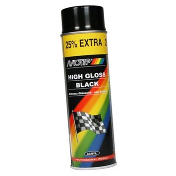 MOTIP Lakier akrylowy spray - czarny połysk 500ml