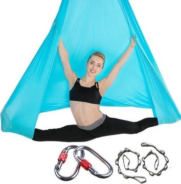 CHUSTA AKROBATYCZNA HAMAK SENSORYCZNY AERIAL JOGA 4 X 2,8M