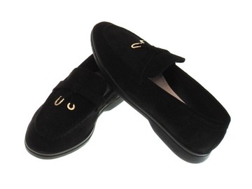 МОКАСИНЫ ЗАМШЕВЫЕ ЖЕНСКИЕ M688 Черные, размер 37