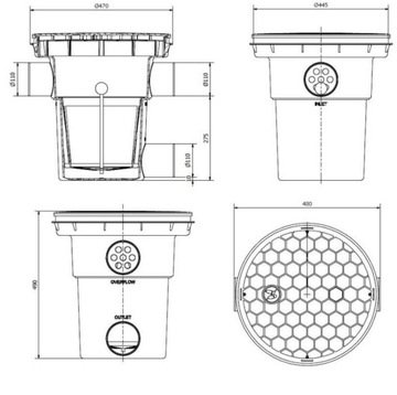 Переливной фильтр Aquabin D400 AQ