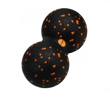 WAŁEK DO MASAŻU QMED DUO BALL ROLLER PIŁKA 8X16CM