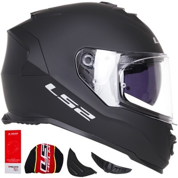 ШЛЕМ LS2 FF800 STORM ЧЕРНЫЙ МАТОВЫЙ ВСТРОЕННЫЙ БЕСПЛАТНО