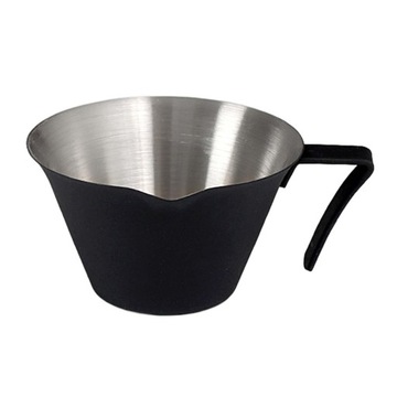 Мерная чашка для эспрессо на 100 мл с ручкой Чашка для эспрессо из нержавеющей стали, черная