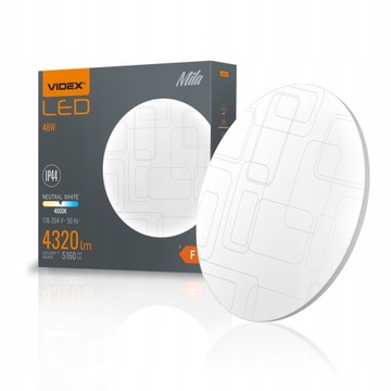 LAMPA SUFITOWA LED ŁAZIENKOWA PLAFON oprawa prostokątna IP44 biała 48W