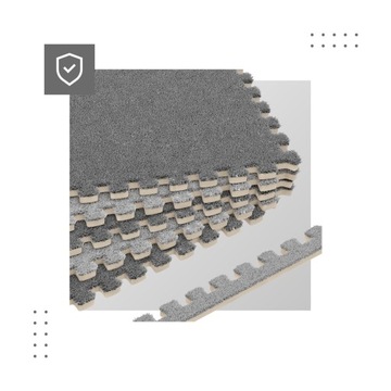 Складной плюшевый развивающий коврик для детей PUZZLE TULANO Gioco 45 Grey