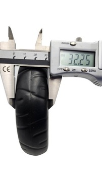 Kółko 13cm do spacerówki, wózka spacerowego, na zakupy, oś 6mm, czarne, S1