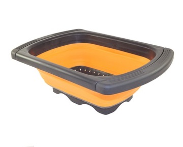 Большой силиконовый дуршлаг, складной дуршлаг, сито, выдвижная ручка