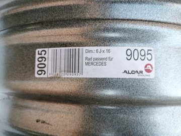 DISK OCELOVÝ ALCAR STAHLRAD 6.0" X 16" 5X112 ET 54