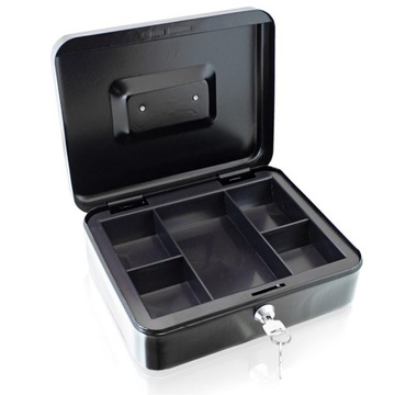 МЕТАЛЛИЧЕСКИЙ СЕЙФ ДЛЯ ДЕНЕГ 25СМ, ЧЕРНЫЙ