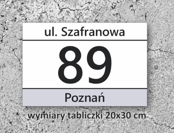 Адресная табличка с номерами домов и заборов 60х12.