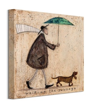 Sam Toft Spacer z Psem - obraz na płótnie 40x40 cm