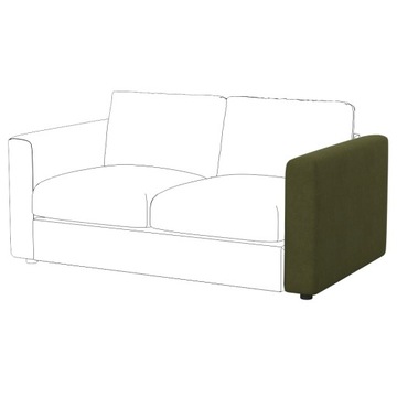 VIMLE Pokrycie oparcia, Velvet Khaki