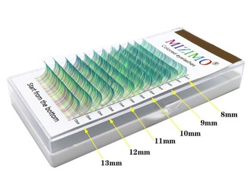 Ресницы цветные 8-13мм D, 12 полосок, БЕЛЫЕ И РОЗОВЫЕ.