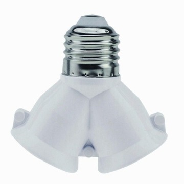 Splitter rozgałęziacz na 2 żarówki E27 LED