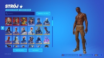 KONTO FORTNITE TRAVIS SCOTT OG GHOUL MIDAS MARVEL