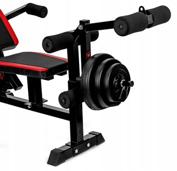 ŁAWKA regulowana DO ĆWICZEŃ TRENINGOWA ze STOJAKAMI pod sztangę WYCIĄG