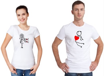 PREZENT DLA PAR NA ROCZNICĘ ŚLUBU ZESTAW KOSZULEK walentynki t-shirt święta