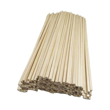 50Pcs Unfinished Square Sticks for Crafts Home Decor Model 400x2x2mm