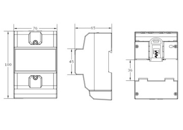 3-фазный счетчик электроэнергии, трехфазный счетчик тока, 80 А