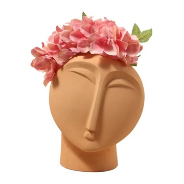 Wazon na doniczkę ceramiczną, Lady Pot Middle Grey