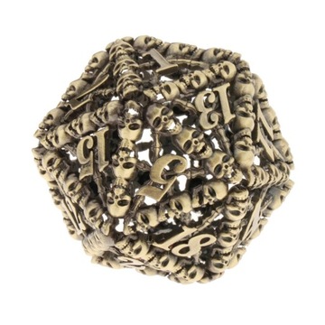 Creative D20 Hollow DND Polyhedral Dice Parties DND Dice Ancient Bronze