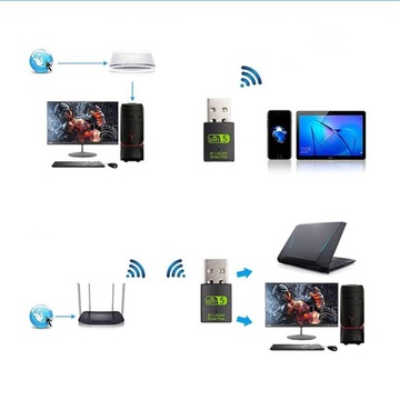 СЕТЕВАЯ КАРТА WIFI BLUETOOTH USB 600 Мбит/с