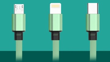 Кабель REWELLED USB-кабель для быстрой зарядки через разъемы microUSB/Lightning/USB-C