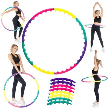 HULA HOP z Wypustkami do Masażu Ćwiczeń Cardio Solidne ø 95 cm Składane