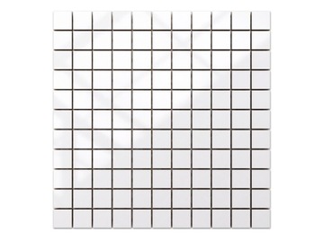 MOZAIKA CERAMICZNA BIAŁA SUPER WHITE POŁYSK KOSTKA