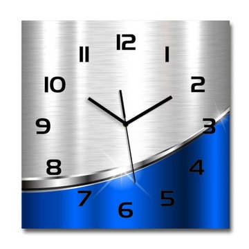 Zegar szklany na ścianę Metalowa abstrakcja 60x60