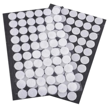 Samoprzylepne rzepy kółka 15mm 60 par BIAŁY