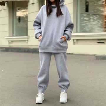 Autumn Winter Women Tracksuit Casual Fleecing Hood