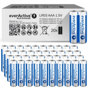 BATERIE ALKALICZNE everActive LR03 R3 AAA x 40szt
