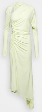 Victoria Beckham Slash Neck Ruched Midi Dress r.36