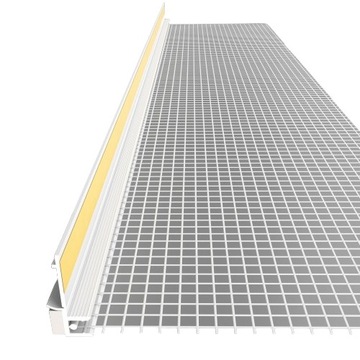 Listwa przyokienna z siatką BIAŁA PCV APU MIDI korytko 3mm 2,5mb