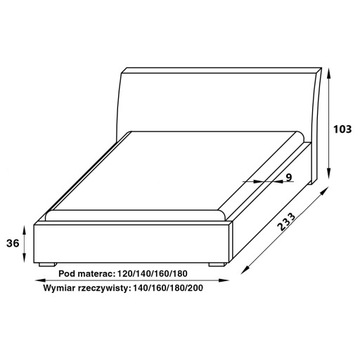 Кровать с ящиком 140х200, металлокаркас