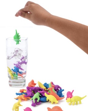 DINOZAURY HYDROŻELOWE ROSNĄCE W WODZIE GUMA 10 SZT