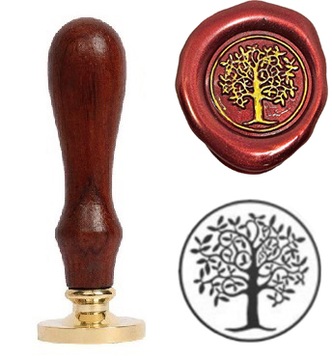 Pieczęć, stempel do wosku, laku wzór DRZEWO 5