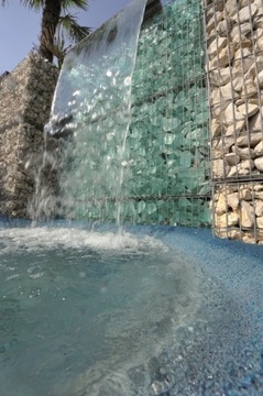 SZKŁO DEKORACYJNE TURKUSOWE, LAWA DO GABIONÓW 1kg