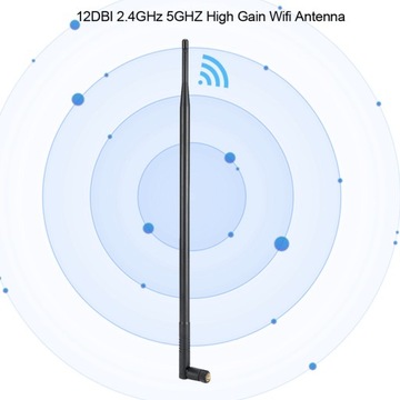 Мощная антенна Wi-Fi 2,4/5 ГГц, всенаправленная, 12 дБи, внутренняя вертикальная