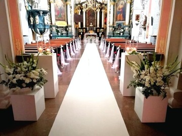 CHODNIK ŚLUBNY NA METRY, FILC BIAŁY, CHODNIK OKOLICZNOŚCIOWY, SZER. 120cm