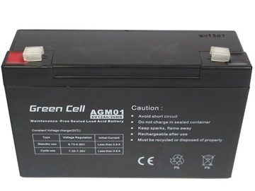 Akumulator GREEN CELL AGM01 12Ah 6V