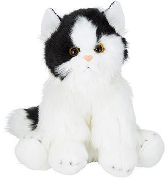 Maskotka pluszowy kot przytulanka perski 24cm czarno biały miękka zabawka
